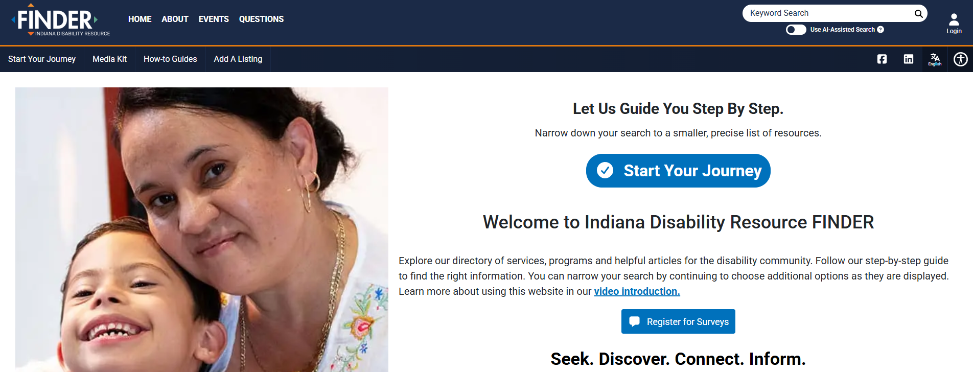 Indiana Disability Resource Finder project preview